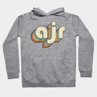 AJR Retro Rainbow Typography Style 70s Hoodie